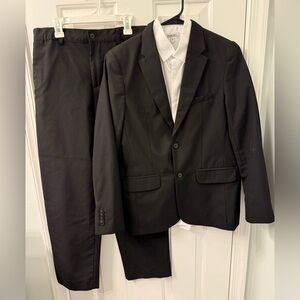 Gioberti and Cat & Jack black boys suit set pants jacket dress shirt 16
